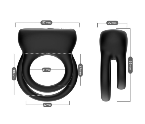 ARMONY - DOUBLE RING VIBRATOR BLACK