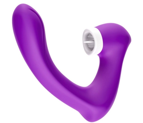 ARMONY - SECRETKISS LICKING VIBRATING CLIT & VIBRATOR CURVED PURPLE