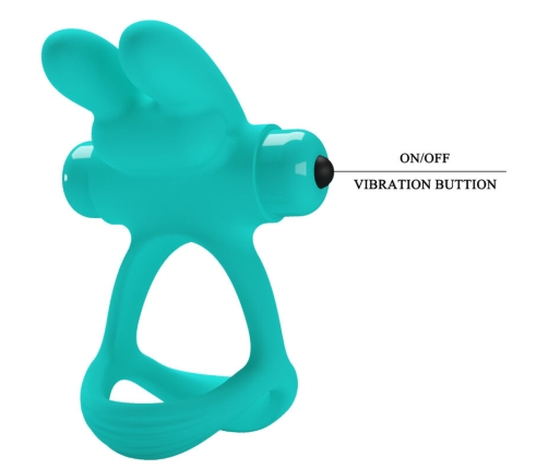 PRETTY LOVE - DANTE GREEN RABBIT VIBRATOR RING