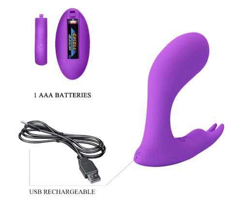 PRETTY LOVE - IDABELLE VIBRATION & PULSATION REMOTE CONTROL VIOLET
