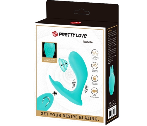 PRETTY LOVE - IDABELLE VIBRATION & PULSATION REMOTE CONTROL BLUE