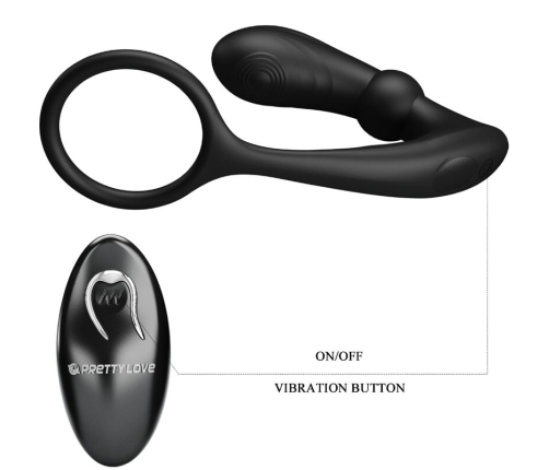 PRETTY LOVE - WARREN BLACK ANAL RING & VIBRATOR