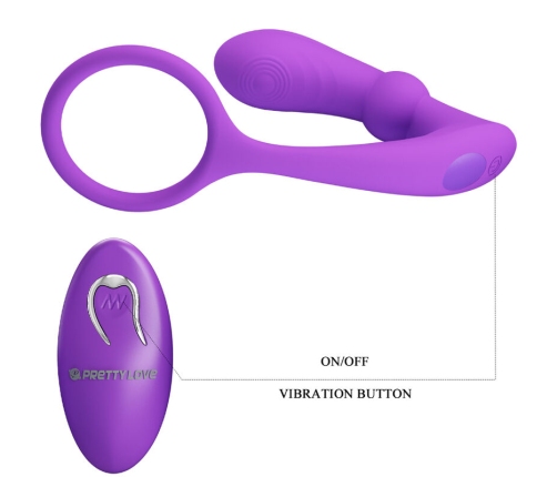PRETTY LOVE - WARREN VIOLET ANAL RING & VIBRATOR