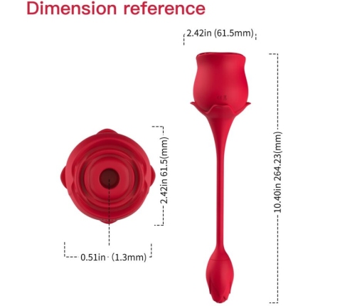 ARMONY - ROSA SUCCIONADOR DE CLÍTORIS & VIBRADOR 10 MODOS ROJO
