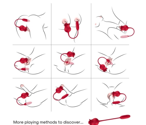 ARMONY - ROSELIP LICKING VIBRATING CLIT & VIBRATOR RED