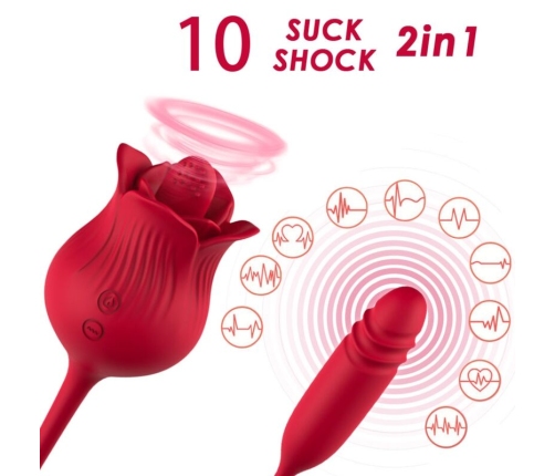 ARMONY - ROSELIP LICKING VIBRATING CLIT & VIBRATOR RED