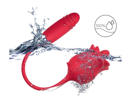 ARMONY - 3-IN-1 PINK, STIMULATOR, SUCTION AND UP&DOWN WITH RED TAIL