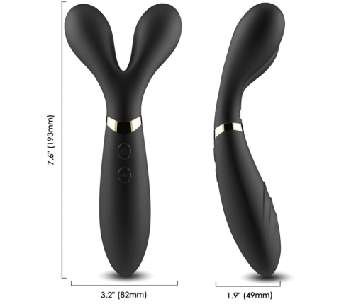 ARMONY - Y-WAND MASSAGER & VIBRATOR DOUBLE HEAD BLACK