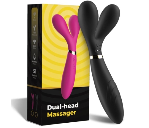 ARMONY - Y-WAND MASSAGER & VIBRATOR DOUBLE HEAD BLACK