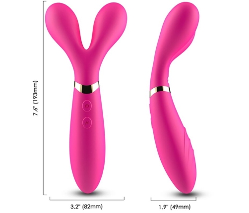 ARMONY - Y-WAND MASSAGER & VIBRATOR DOUBLE HEAD FUCHSIA