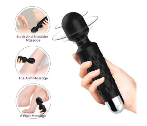 ARMONY - POSTMAN MASSAGER & VIBRATOR SUPER FLEXIBLE HEAD BLACK