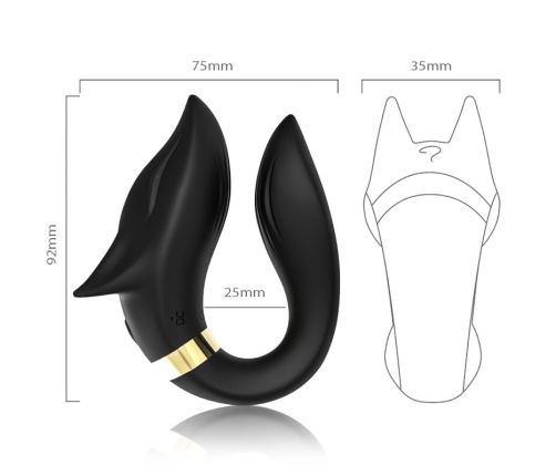 ARMONY - FOX VIBRATOR FOR COUPLES REMOTE CONTROL BLACK