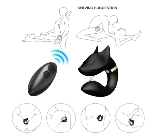 ARMONY - FOX VIBRATOR FOR COUPLES REMOTE CONTROL BLACK