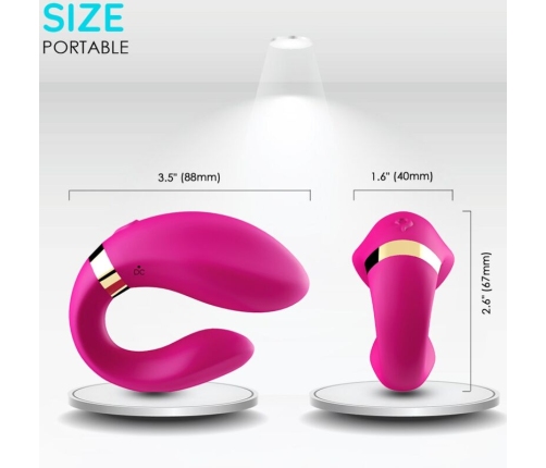 ARMONY - CRESCENT VIBRATOR FOR COUPLES REMOTE CONTROL FUCHSIA