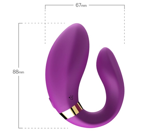 ARMONY - CRESCENT VIBRATOR FOR COUPLES REMOTE CONTROL PURPLE
