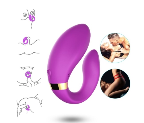 ARMONY - CRESCENT VIBRATOR FOR COUPLES REMOTE CONTROL PURPLE