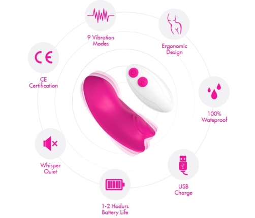 ARMONY - BUTTERFLY WEARABLE PANTIES VIBRATOR REMOTE CONTROL PINK