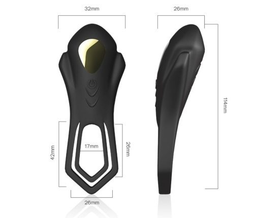 ARMONY - ROADSTER VIBRATOR DOUBLE RING REMOTE CONTROL BLACK