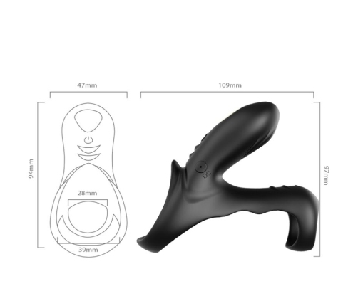 ARMONY - RANGER DOUBLE VIBRATOR RING FOR COUPLES BLACK