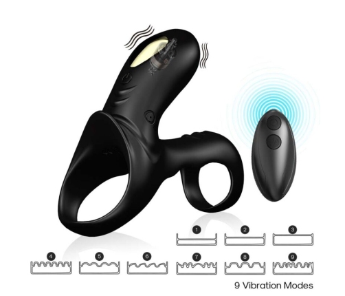 ARMONY - RANGER DOUBLE VIBRATOR RING FOR COUPLES BLACK