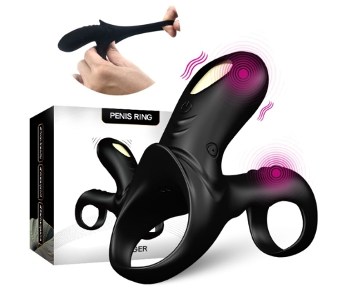 ARMONY - RANGER DOUBLE VIBRATOR RING FOR COUPLES BLACK