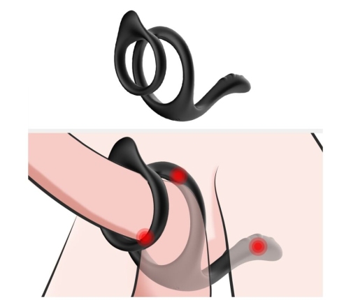 ARMONY - TAIL DOUBLE ANAL RING BLACK