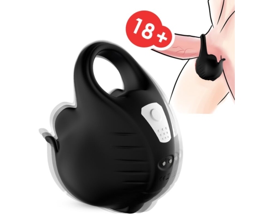 ARMONY - CUPPING VIBRATOR RING REMOTE CONTROL BLACK
