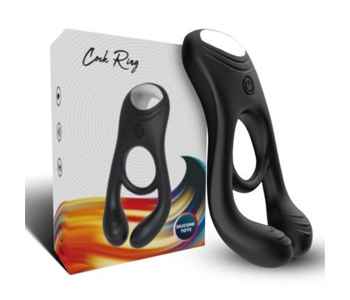 ARMONY - VEYRON DOUBLE VIBRATOR RING TOY FOR COUPLES REMOTE CONTROL BLACK