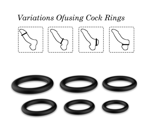 ARMONY - ANILLOS SILICONA NEGRO