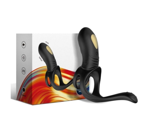 ARMONY - JOY JUMPER RING VIBRATOR FOR COUPLES & ANAL PLUG REMOTE CONTROL BLACK
