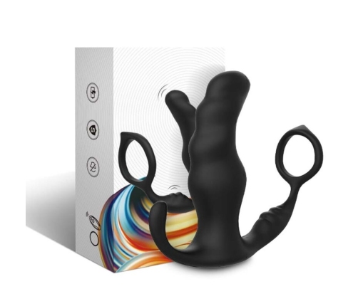 ARMONY - KNIGHT VIBRATOR ANAL PROSTATE & RING REMOTE CONTROL BLACK