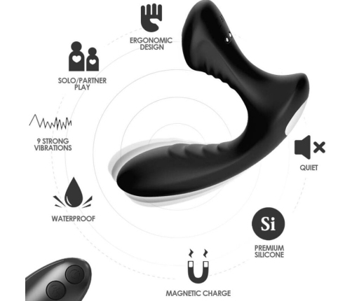 ARMONY - STORM VIBRATOR ANAL PROSTATE & PLUG REMOTE CONTROL BLACK