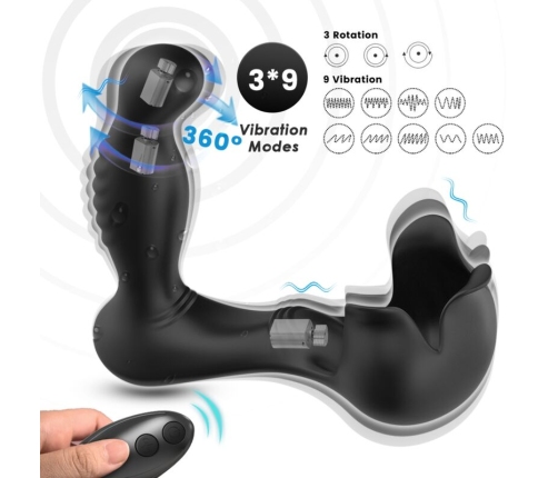 ARMONY - SURROUND VIBRATOR ANAL & STIMULATOR TESTICULOS REMOTE CONTROL BLACK