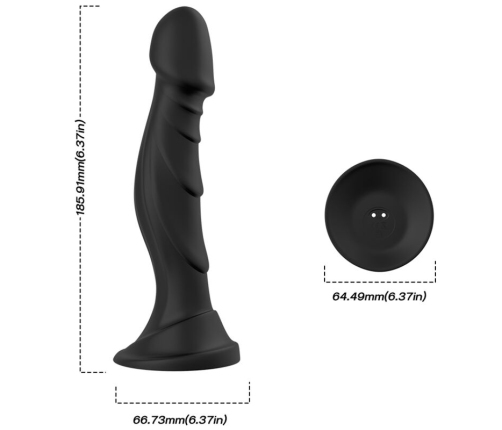 ARMONY - DILDO VIBRATOR & ANAL PLUG REMOTE CONTROL BLACK