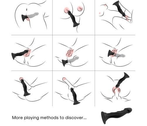 ARMONY - DILDO VIBRATOR & ANAL PLUG REMOTE CONTROL BLACK