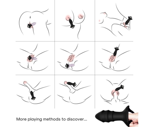 ARMONY - KYLIN FINGER VIBRATOR & ANAL PLUG REMOTE CONTROL BLACK