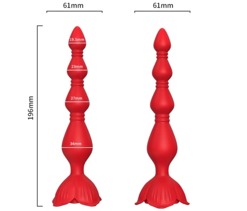 ARMONY - PINK VIBRATOR PAGODA & ANAL PLUG RED