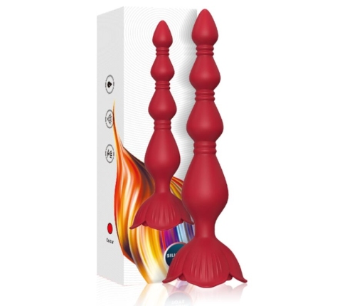 ARMONY - PINK VIBRATOR PAGODA & ANAL PLUG RED