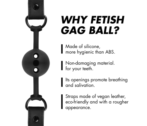 FETISH SUBMISSIVE BONDAGE - BREATHABLE SILICONE BALL GAG