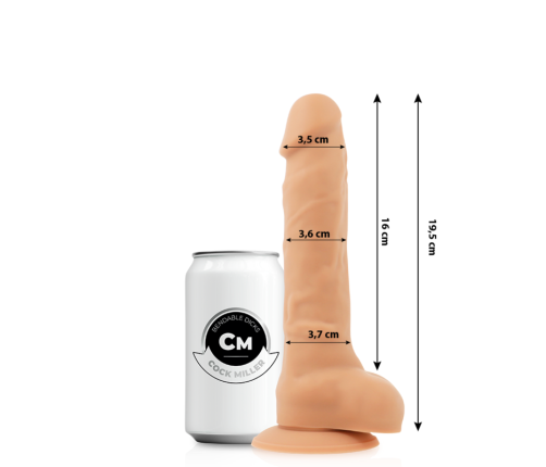 COCK MILLER - DILDO REALISTIC SILICONE DENSITY ARTICULABLE FLESH 19.5 CM