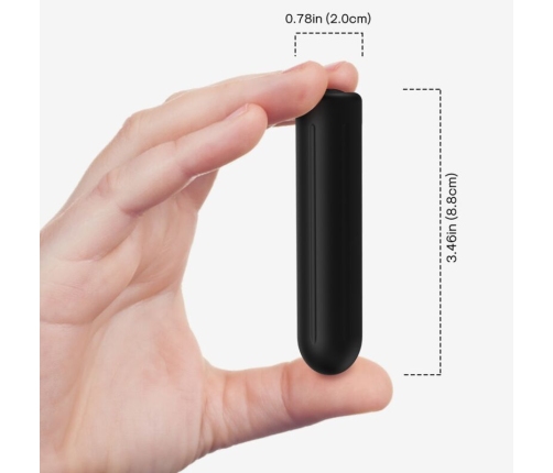 ARMONY - WARHEAD VIBRATOR BULLET REMOTE CONTROL BLACK 2 CM X 8.8 CM