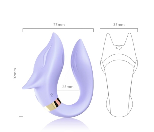 ARMONY - FOX VIBRATOR FOR COUPLES REMOTE CONTROL PURPLE