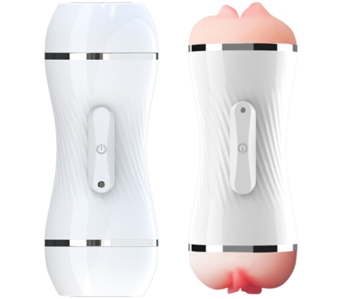 ARMONY - DOUBLE VAGINA & MOUTH VIBRATOR MASTURBATOR WHITE
