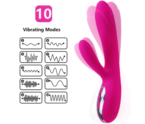 ARMONY - FLEXIBLE VIBRATOR & STIMULATOR WITH FUCHSIA HEAT EFFECT