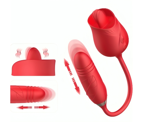 ARMONY - DELIGHT FLOWER VIBRATOR & THRUSTING WITH RED TONGUE