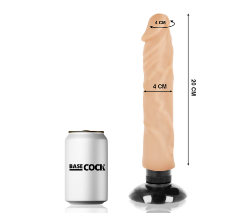 BASECOCK - REALISTIC VIBRATOR 2-1 FLESH 20 CM -O- 4 CM