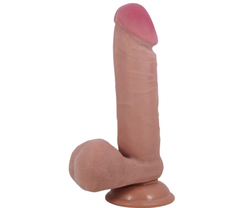 PRETTY LOVE - SLIDING SKIN SERIES DILDO REALÍSTICO CON VENTOSA PIEL DESLIZANTE MULATO 20.5 CM