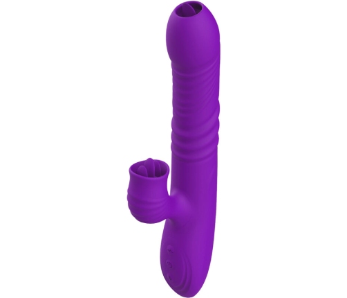 ARMONY - FULLY G SPOT RABBIT VIBRATOR WITH STIMULATING TONGUE VIOLET HEAT EFFECT