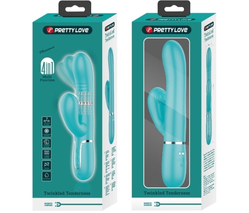 PRETTY LOVE - VIBRADOR PUNTO G MULTIFUNCIÓN VERDE AGUA