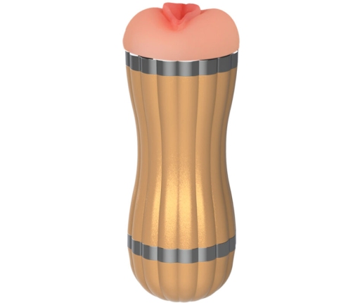 ARMONY - BEVIS MASTURBADOR DOBLE VAGINA & BOCA SIN VIBRACIÓN DORADO